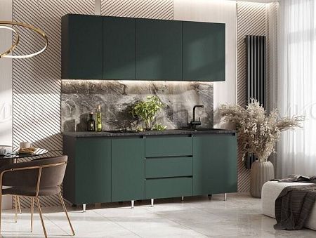 Кухня Челси 2,0м Компоновка №2 (Кастилло темный) (м)